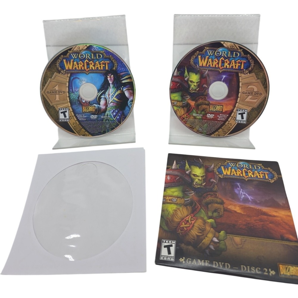 World Of Warcraft PC DVD Game Blizzard 2009 2 Discs